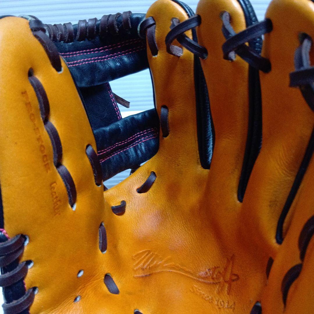 Wilson 軟式グローブ オレンジ/黒 田中賢介モデル - メルカリ