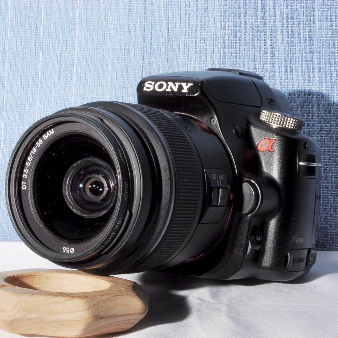 ♥️美品♥️高速連写＆GPS搭載♥️SONY α55 レンズセット♥️スマホ