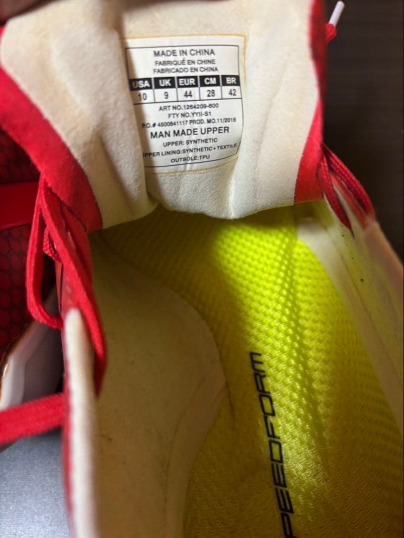 希少】アンダーアーマー サッカースパイク Speedform 28cm赤 - メルカリ