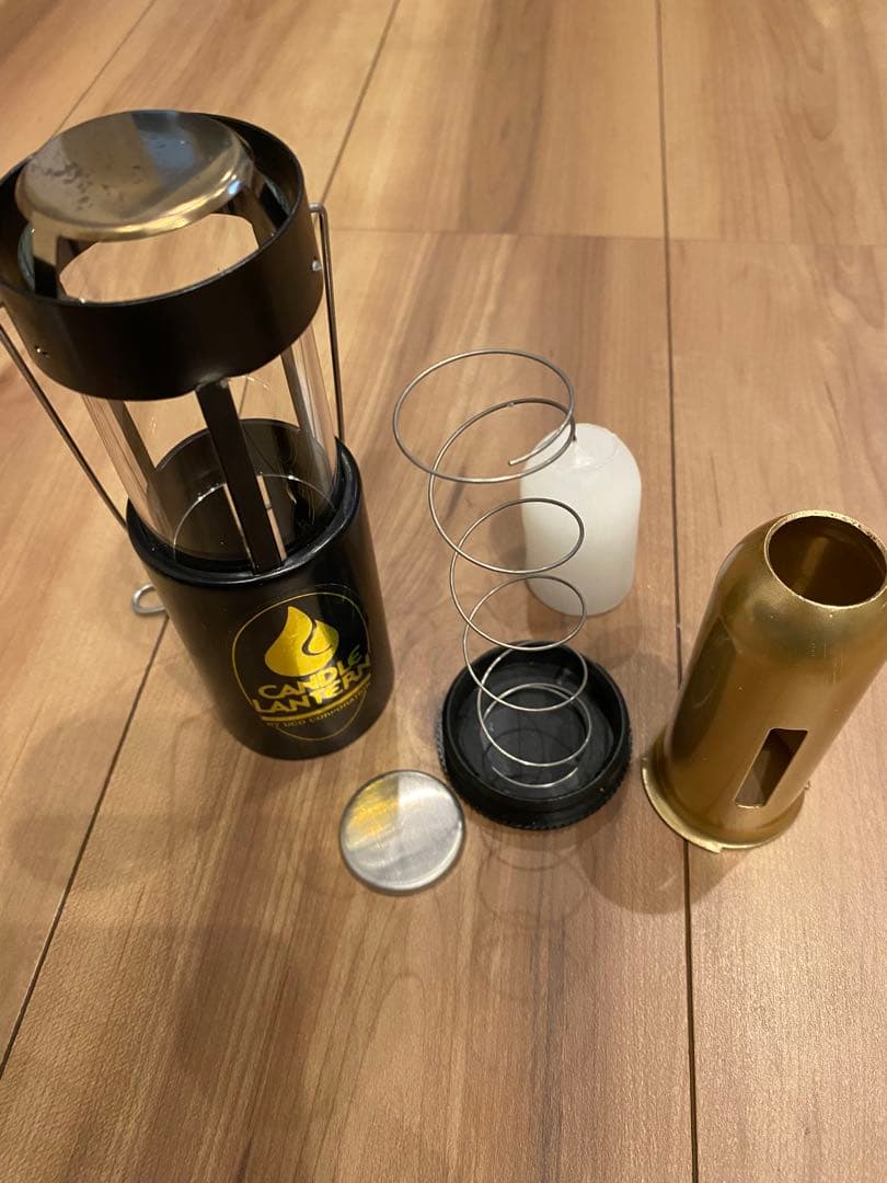 90s USA製 旧ロゴ UCO キャンドルランタン 黒×金 金デカール 希少