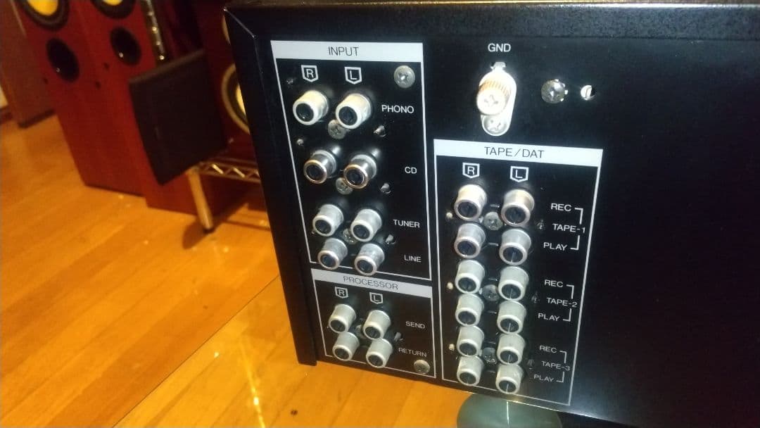 SANSUI AU-α607 プリメインアンプ 右前インシュレータ外れ 現状品