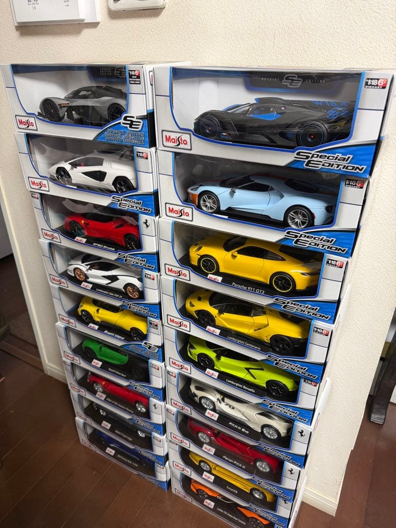 ミニカー　マイスト 1/18 18台まとめ売り　新品同様　※即決可