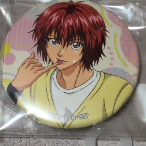 テニスの王子様 丸井ブン太 アニメキャラクター 缶バッジ 赤髪 - メルカリ