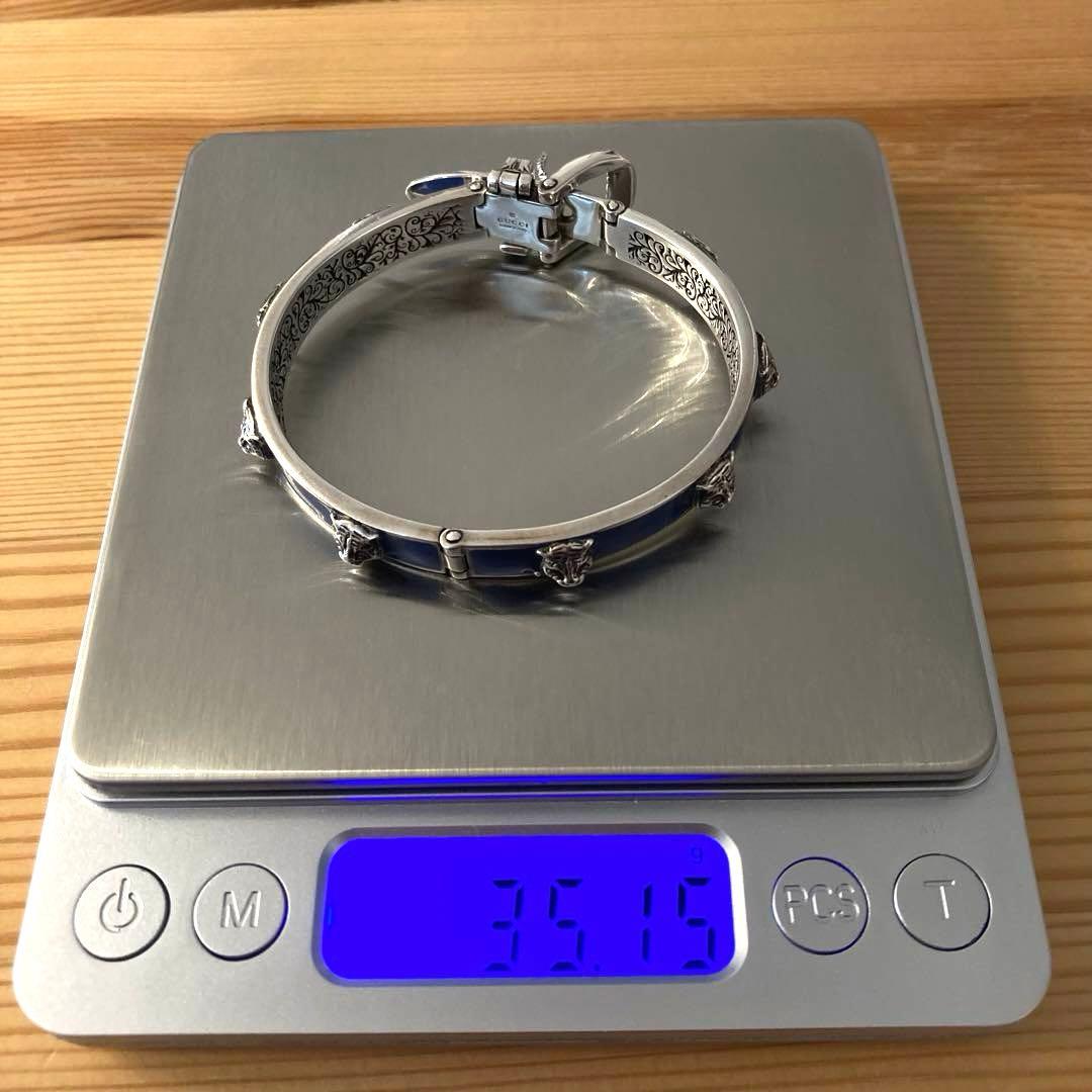 希少 GUCCI タイガーヘッド ガーデン シルバー925 バングル ミケーレ