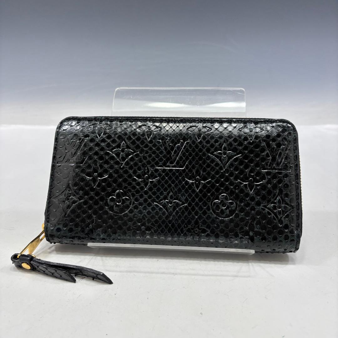 美品【LV本物】長財布/ジッピーウォレット/パイソン本革/モノグラム/ブラック 楽天市場】ルイヴィトン 長財布 パイソンの通販