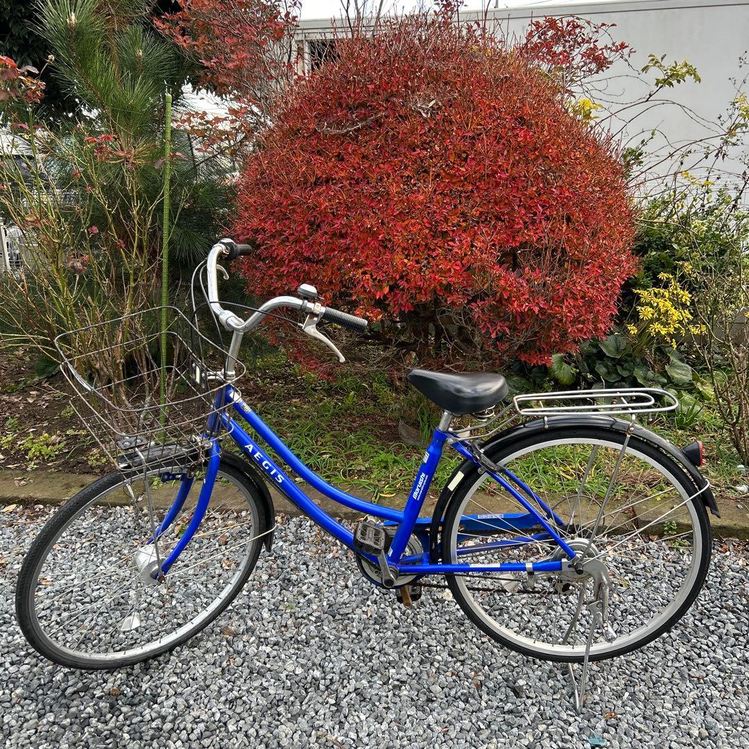 AEGIS シティサイクル 青色 前バスケット付き - メルカリ