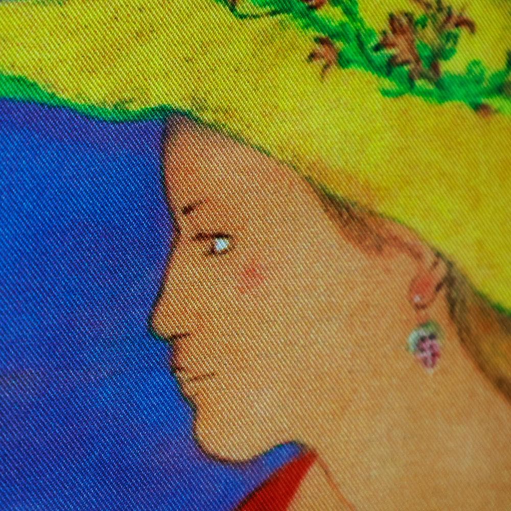 田村能里子 ファンケル銀座展示作 シルクプリント 女神の壁画 額付