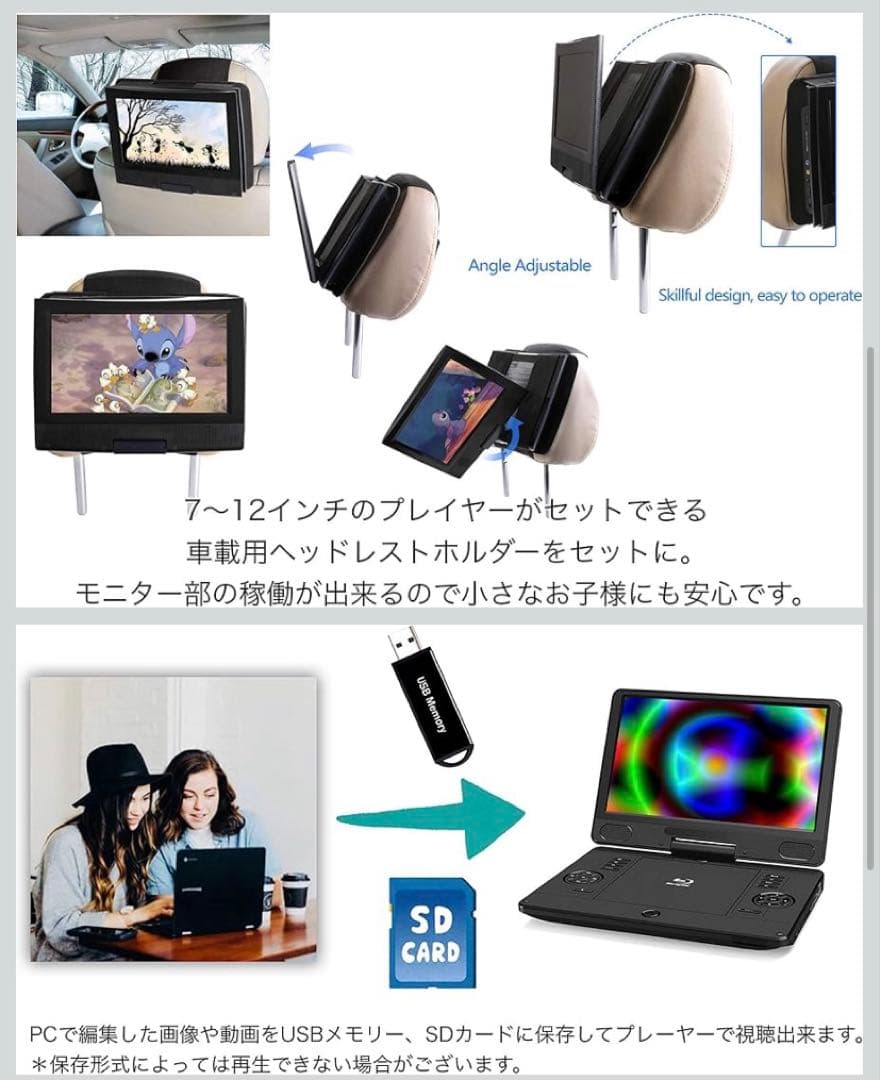 美品】Superbe 12PD 11.6インチ ブルーレイプレーヤーの通販はau PAY