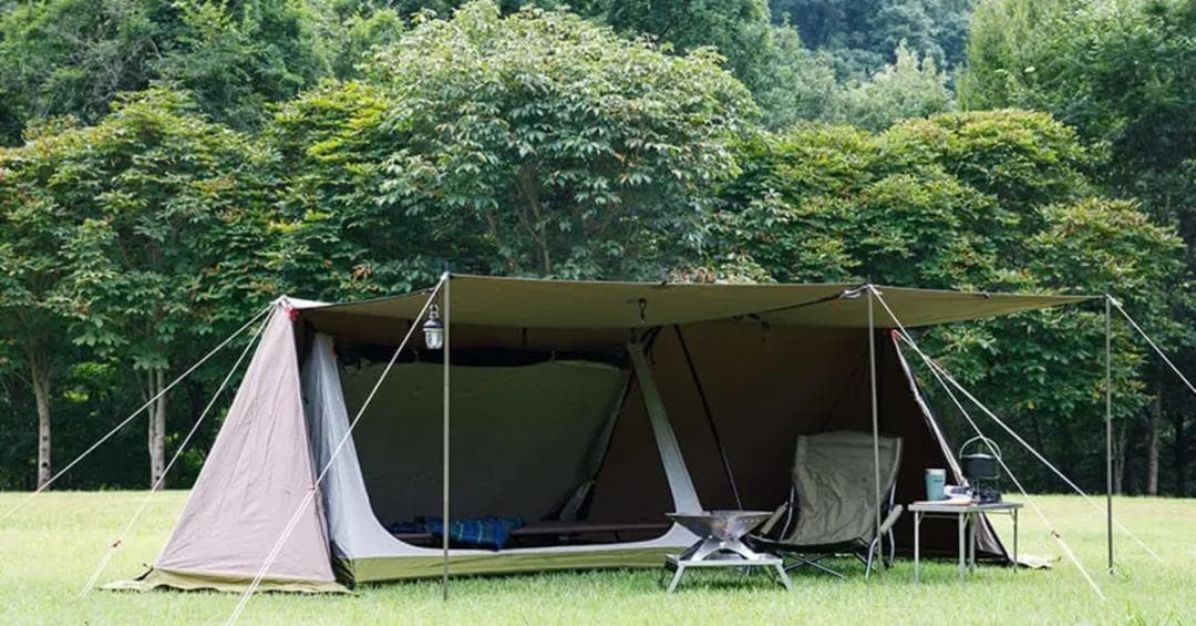 炎幕フロンティア　インナーテント付き 最新作はパップ型2ルーム！？テンマクデザイン「炎幕フロンティア」を