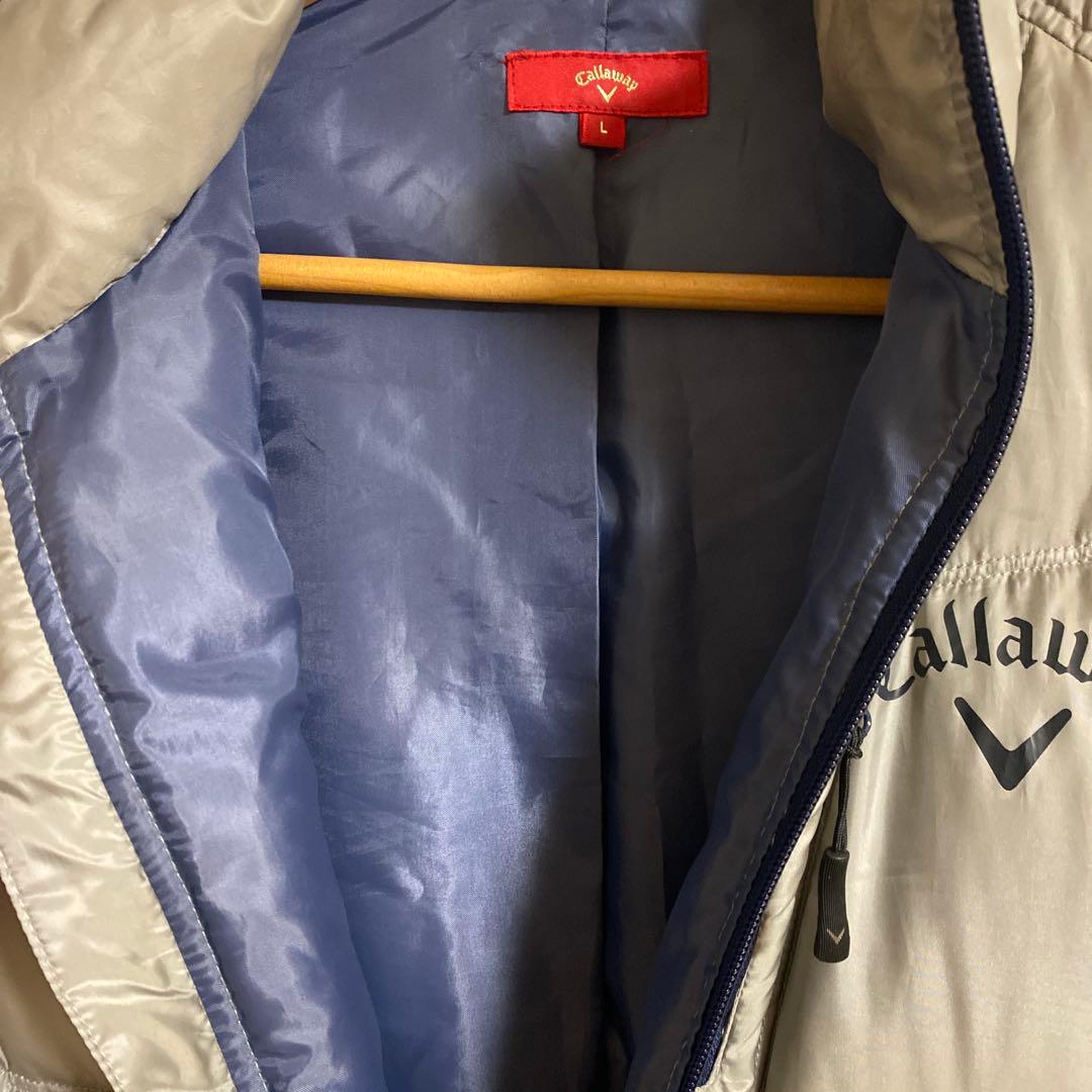 キャロウェィ レッドレーベル メンズ2way ダウンジャケット Lグレー