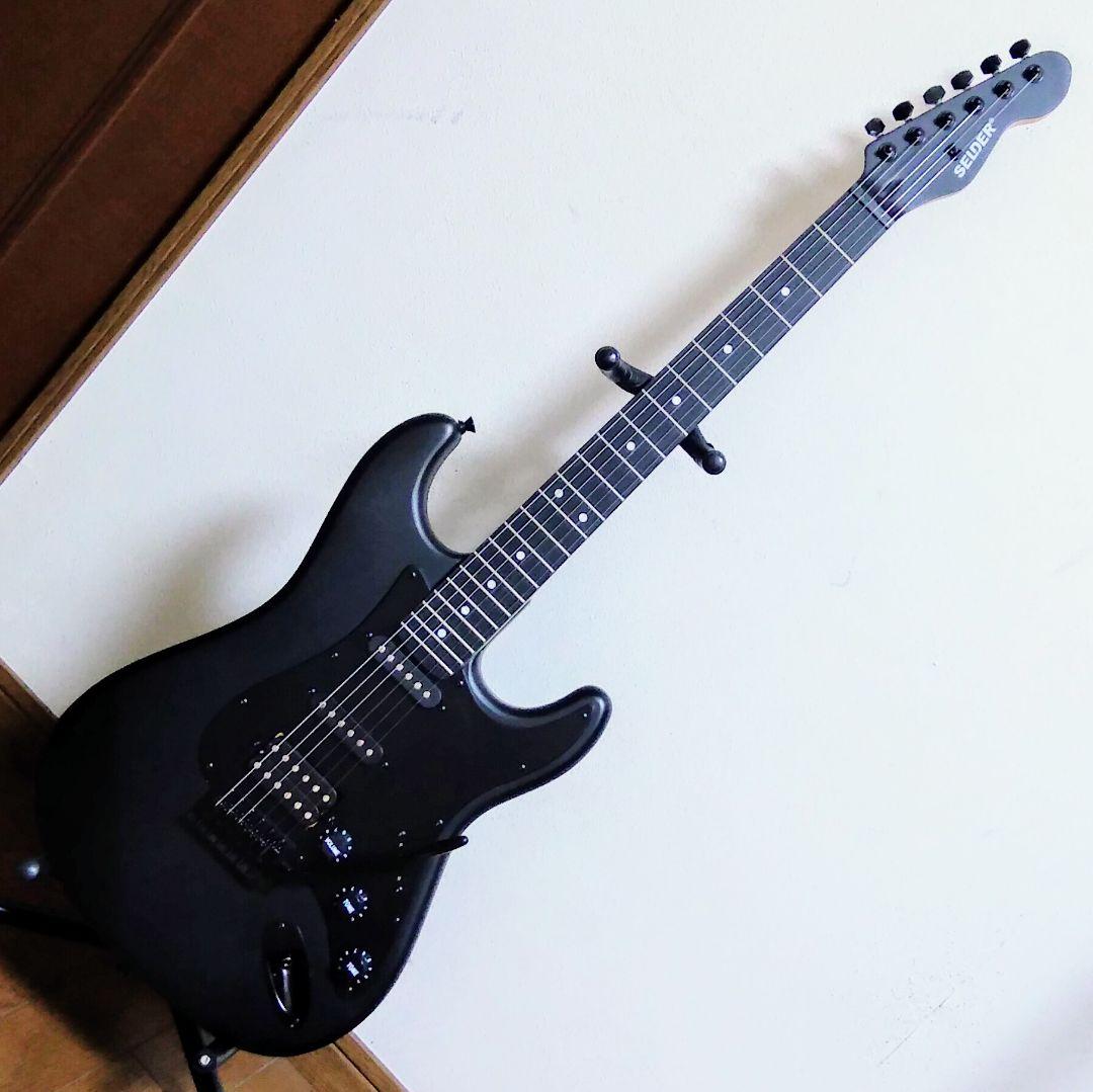 美品 SELDER STC-04 SSH仕様 ブラックマット仕上げ エレキギター