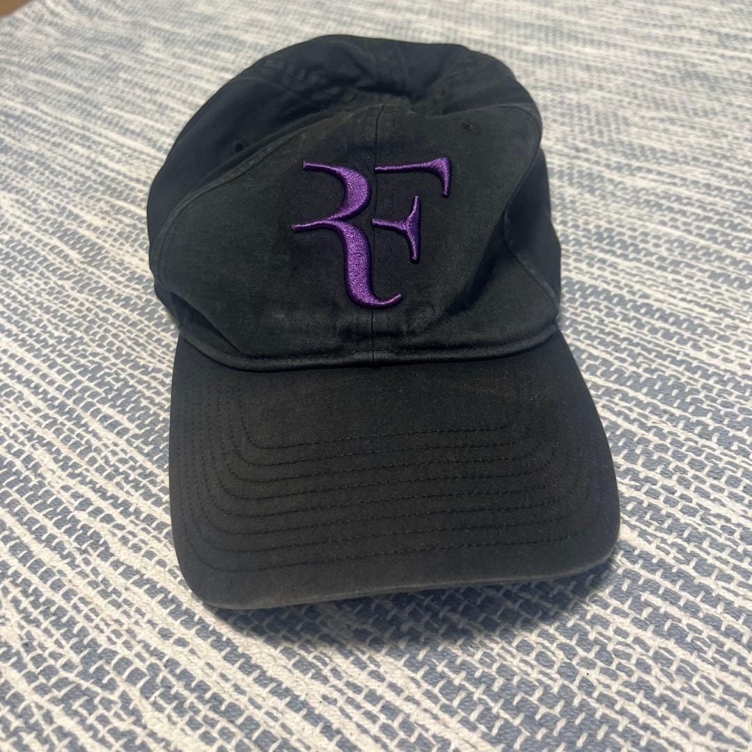 Uniqlo】 RFロゴ ロジャーフェデラー キャップ 黒（刺繍 紫） - メルカリ