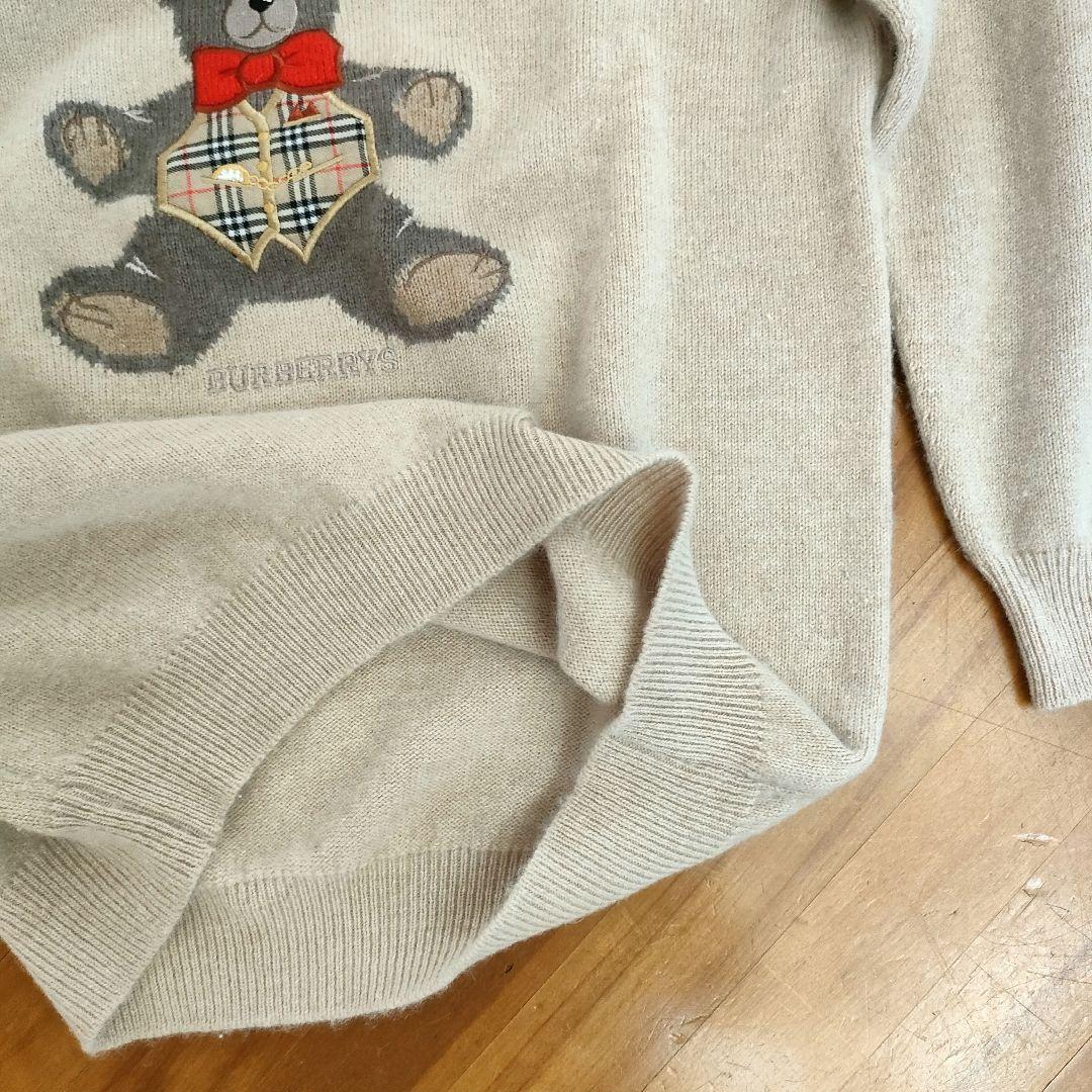 BURBERRY バーバリー 】ベアニットセーター ベージュsize38 - メルカリ