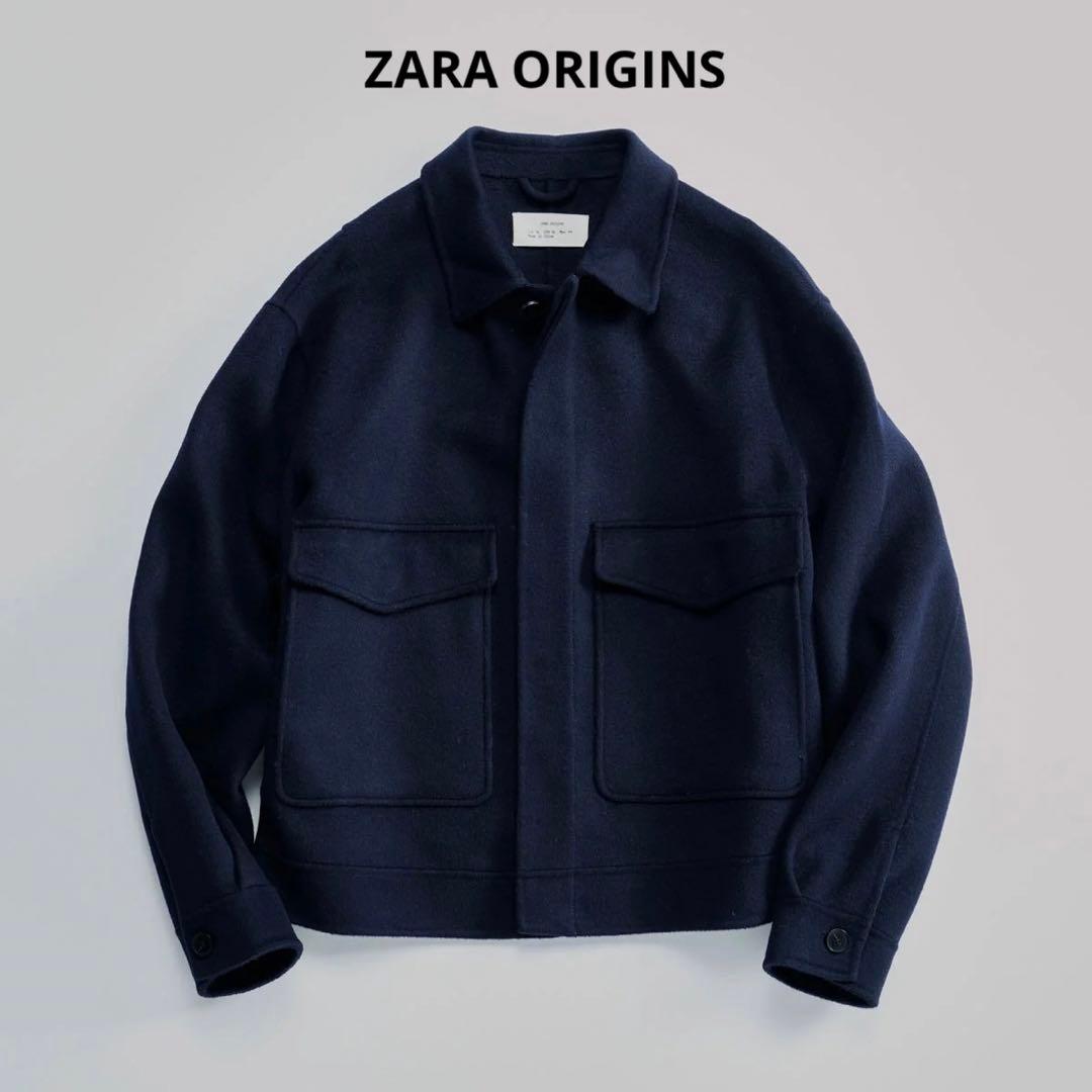 未使用】ZARA ORIGINSダブルフェイスウールジャケット - メルカリ