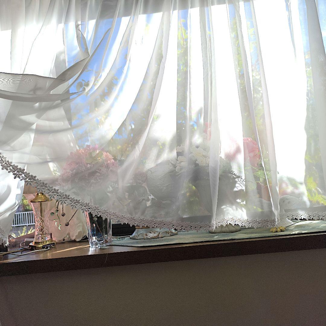 カフェカーテン【クッキー様オーダー品 ボイル＆ケミカルレース