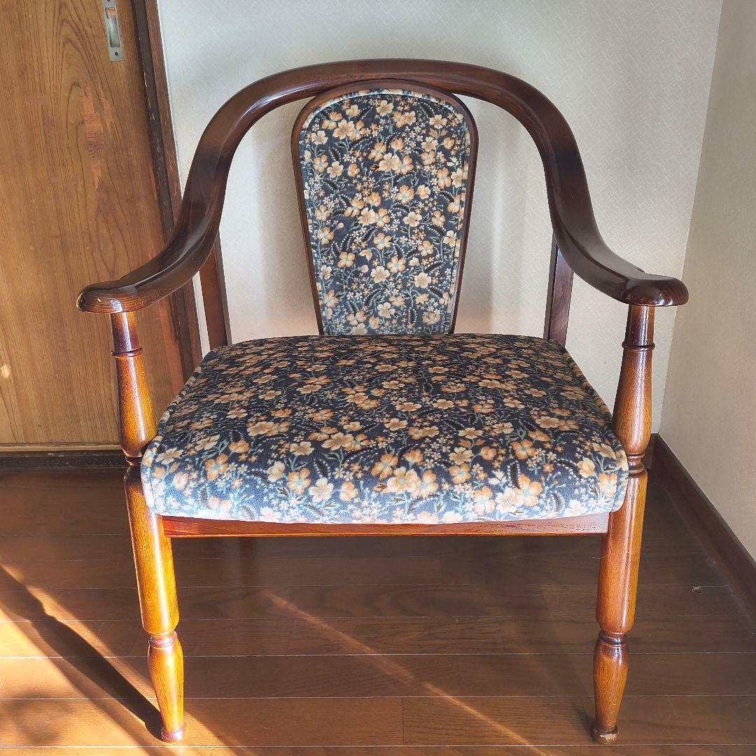カリモク コロニアル 花柄 アームチェア ベロア COLONIAL（カリモク家具） カリモク コロニアル 肘掛け椅子 おしゃれ