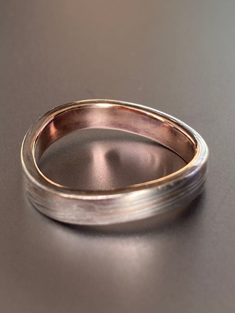 は*認様 【杢目金屋 】K18/SVマリッジリング 結婚指輪 伝統工芸手法