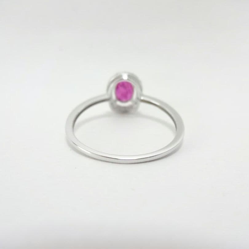 【美品】ルビー　ダイヤモンド　リング　0.45ct　0.09ct　K18WG