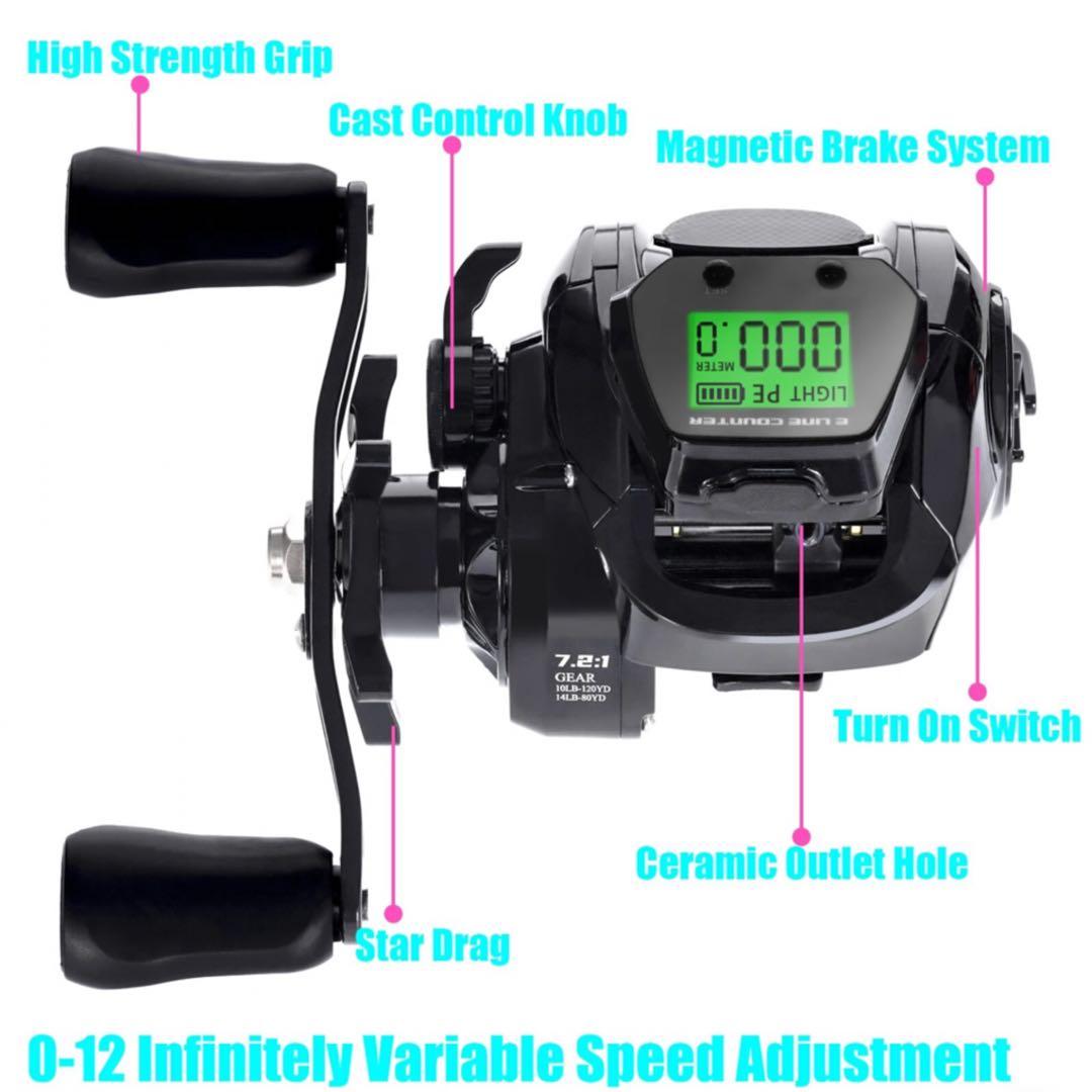 タコ　大物　1.75m MAX300g 2ピースロッド&カウンター付ベイトリール