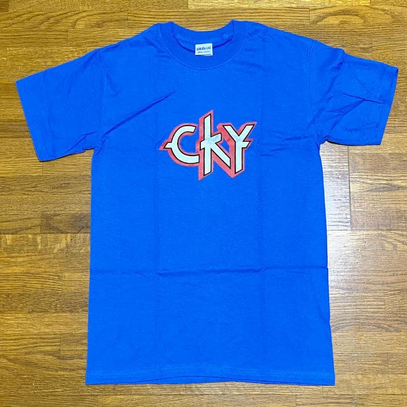 ヴィンテージ✨CKY Tシャツ クラシックロゴ ブルー