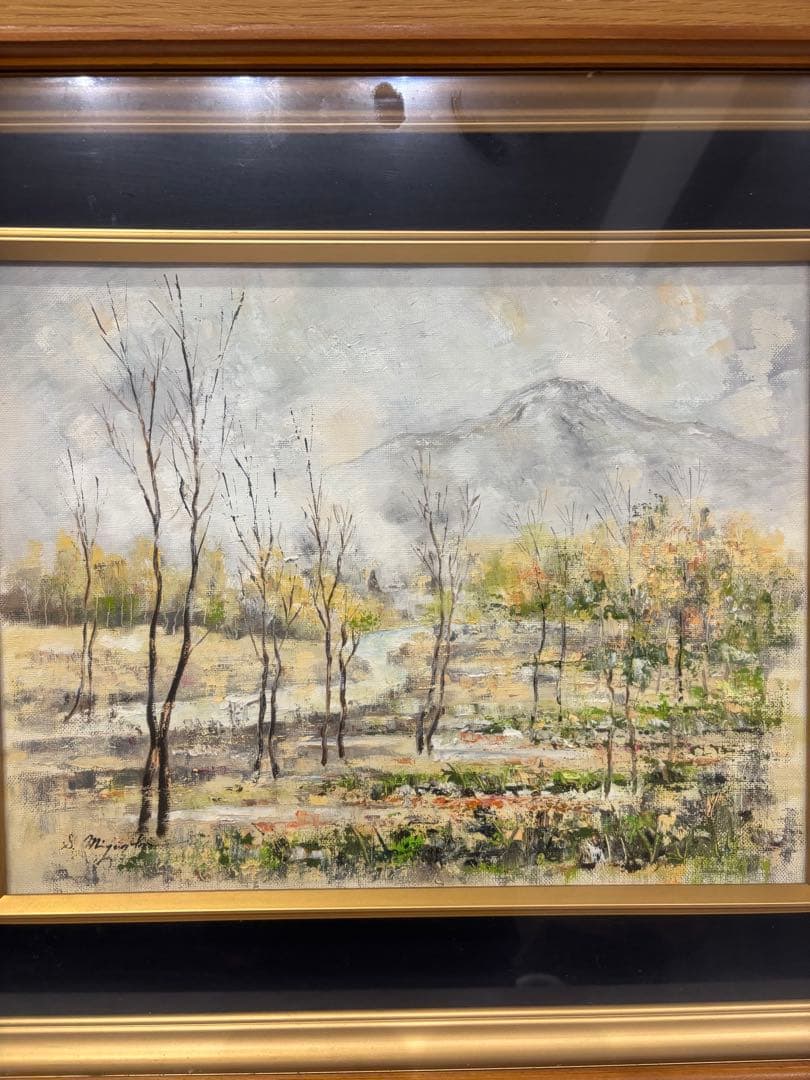 作者不明な為‼️油彩画 風景画 金色フレーム