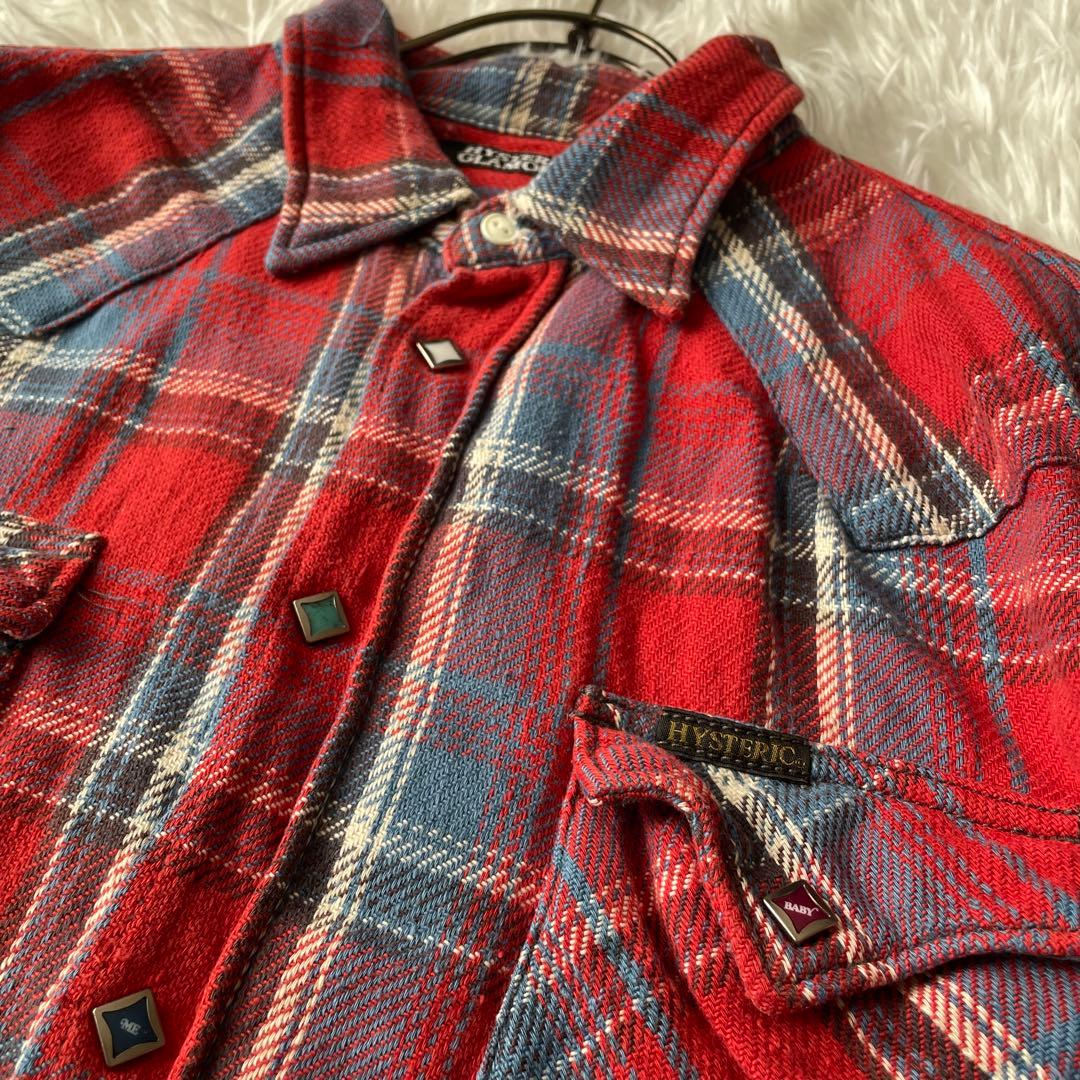 HYSTERIC GLAMOURヒステリックグラマー チェックシャツ L