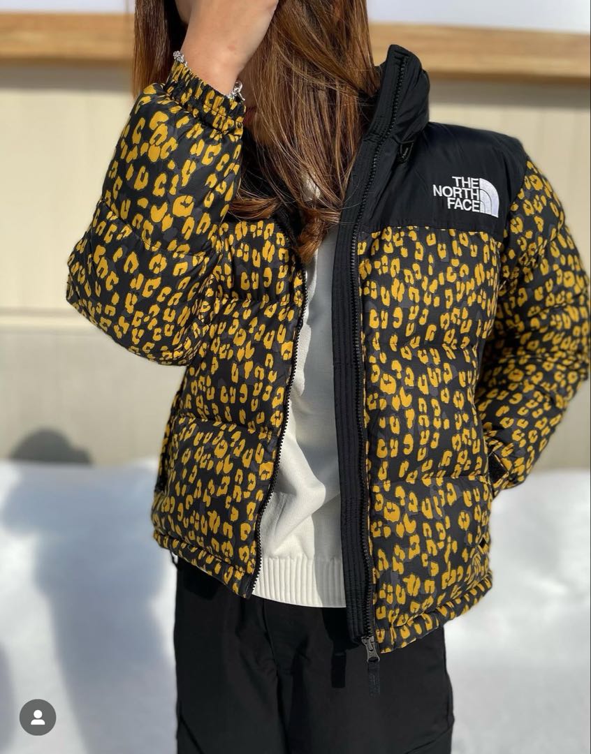 極美品 ノースフェイス レオパード柄 ヒョウ柄 ダウン NDW92161 XL