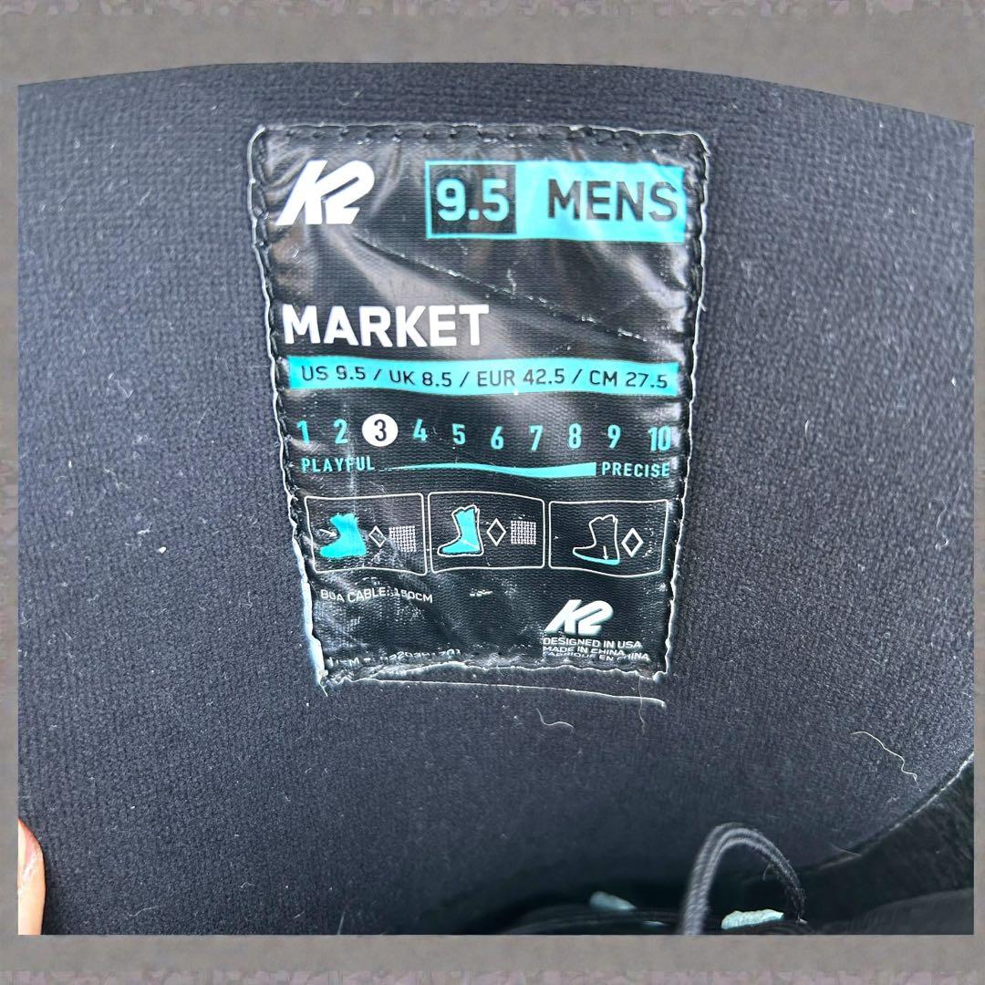 24-25最新モデル✨使用頻度少❣️K2 MARKET 27.5cm スノボブーツ