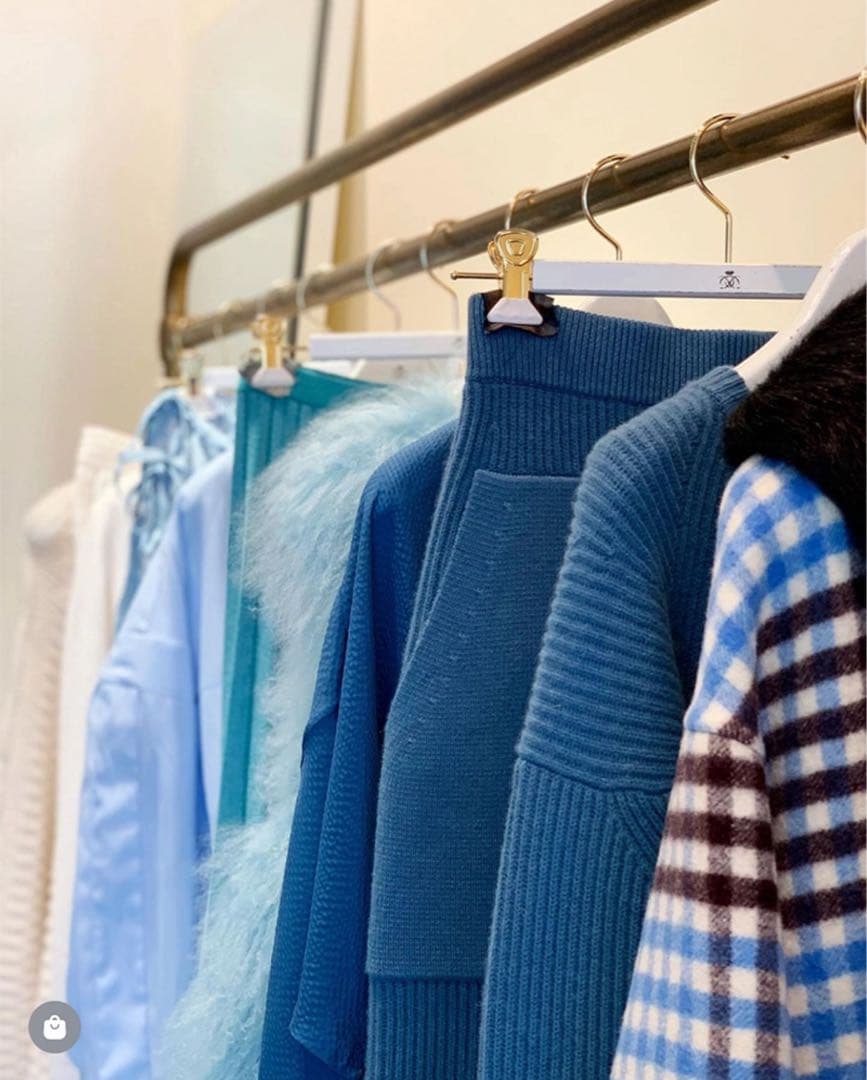 美品❤️カシミヤ混＊Drawerドゥロワー 9G畦編み クルーネックニット S