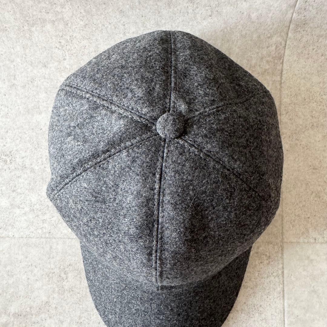 ブルネロクチネリ キャップ グレー イタリア製 ウール100% Lサイズ