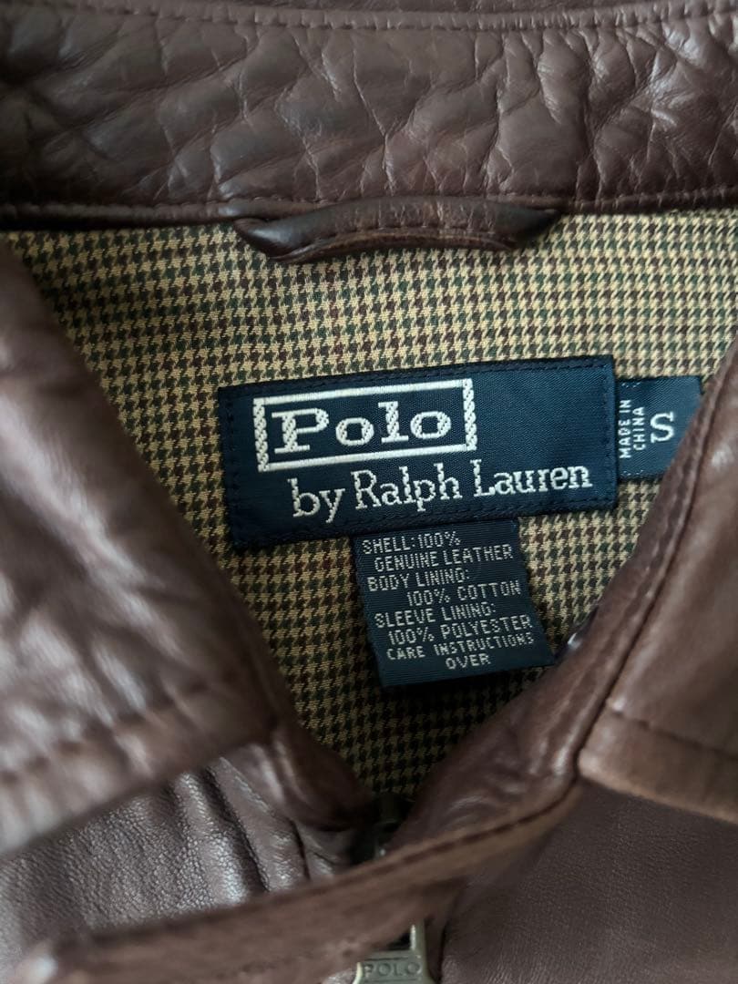 希少 Sサイズ ラルフローレン ポニー刺繍 レザージャケット スイング