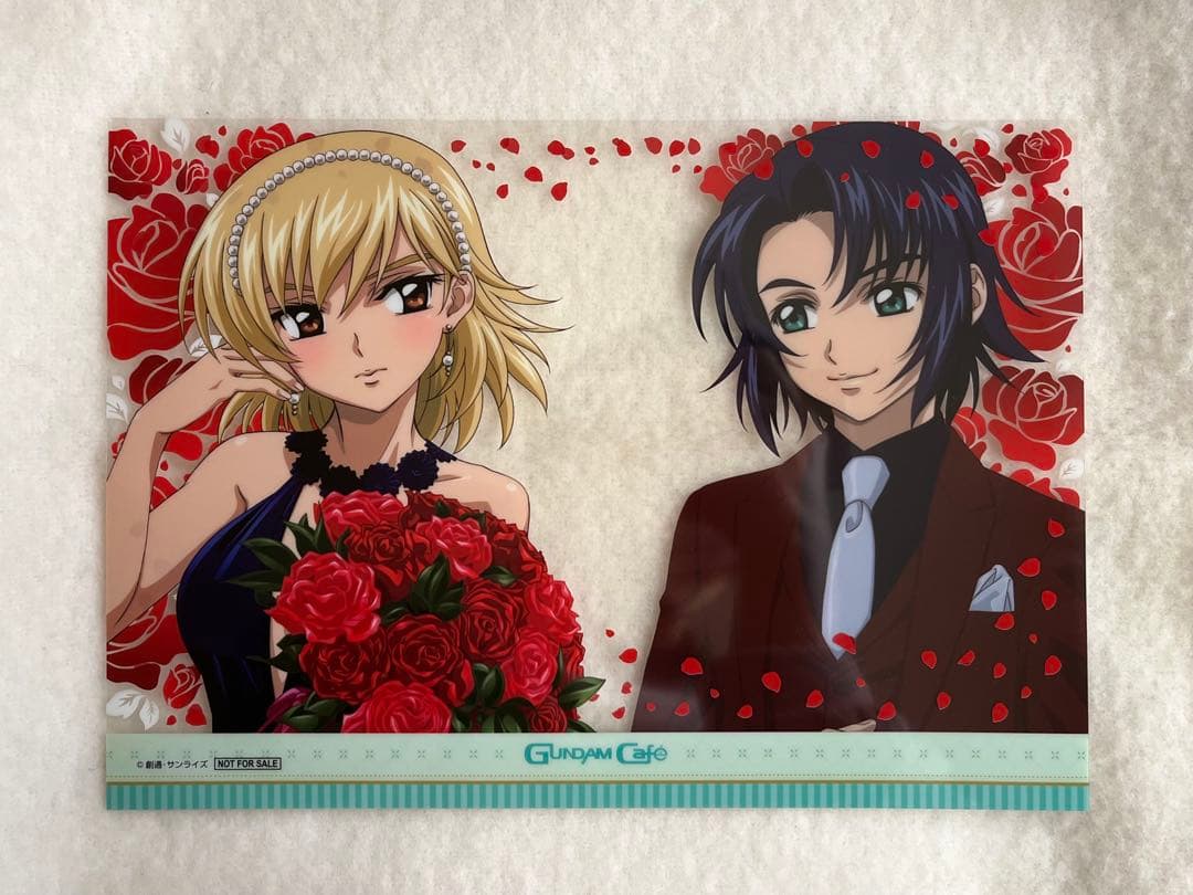 ガンダムSEED アスラン カガリ クリアシート クリアポスター ガンダムカフェ ガンダムSEED FREEDOM クリアボードコレクション アスラン カガリ