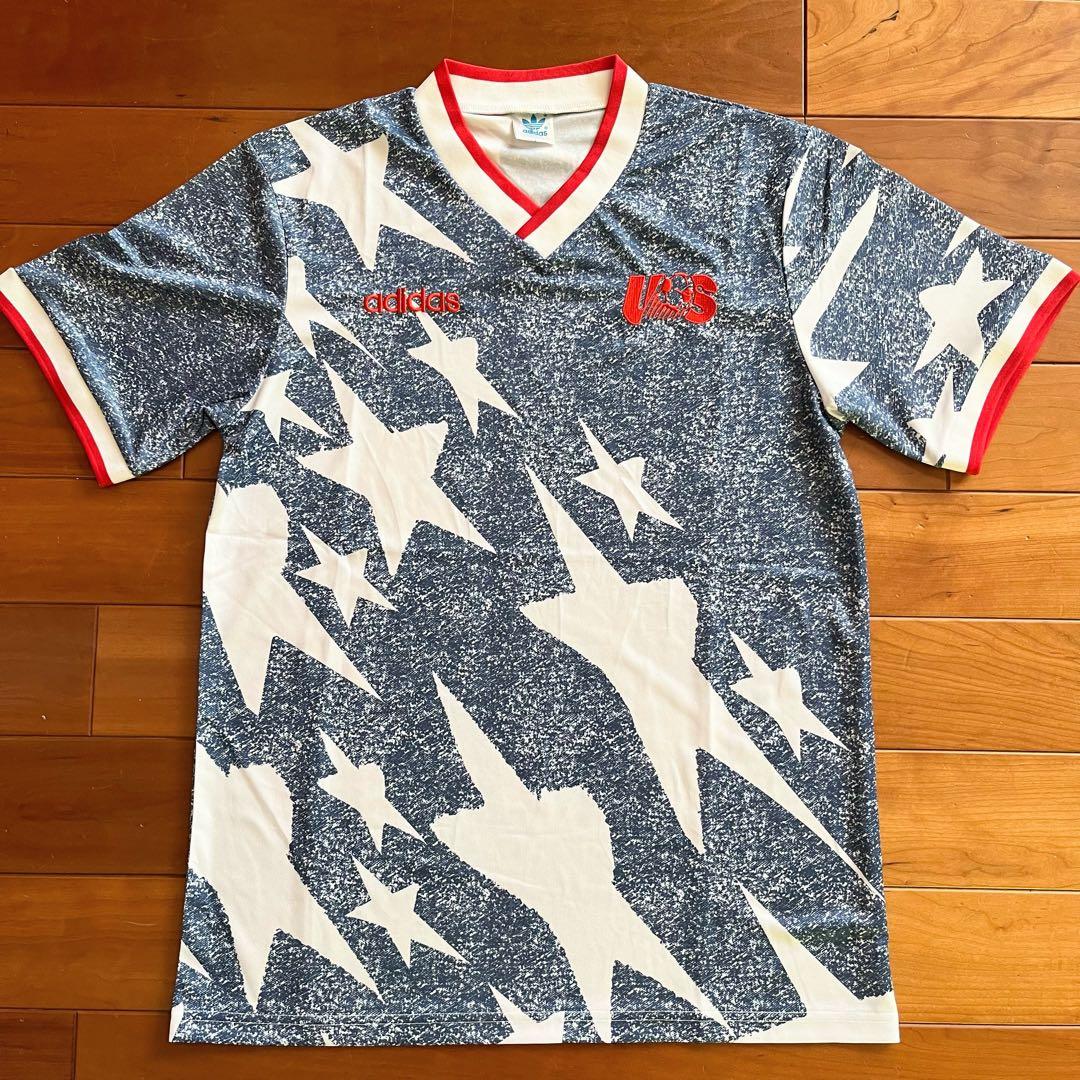 極美品】adidas サッカー 94 W杯 アメリカ代表 ユニフォーム ララス