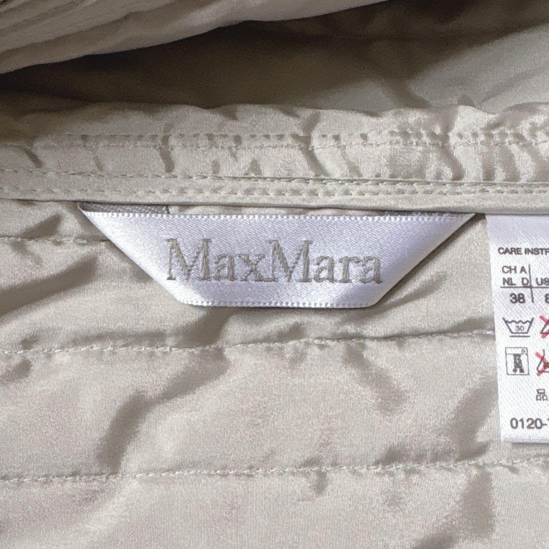 大きいサイズ最高級白タグ【Max Mara】ハイネックベルテット中綿コート