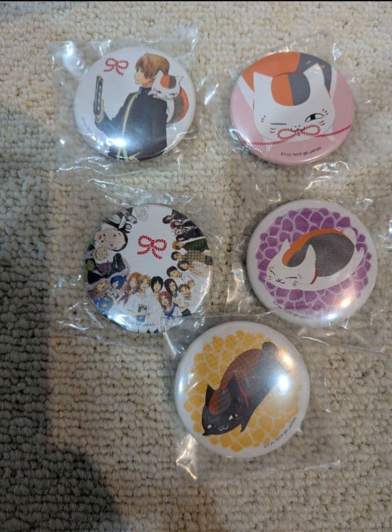 夏目友人帳　一番くじキャラバン　おみくじ会場限定缶バッジ　夏目貴志　全員集合