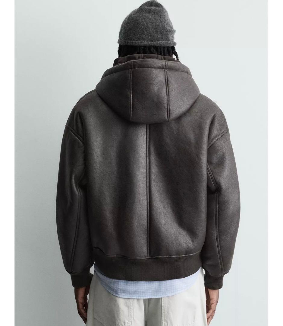 タグ付き新品☆ZARAのダブルフェイスフェイクレザージャケット☆M