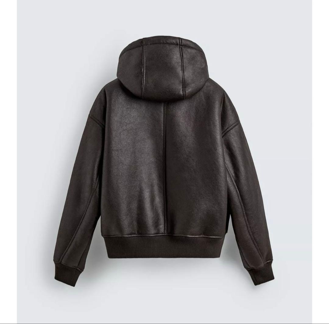 タグ付き新品☆ZARAのダブルフェイスフェイクレザージャケット☆M