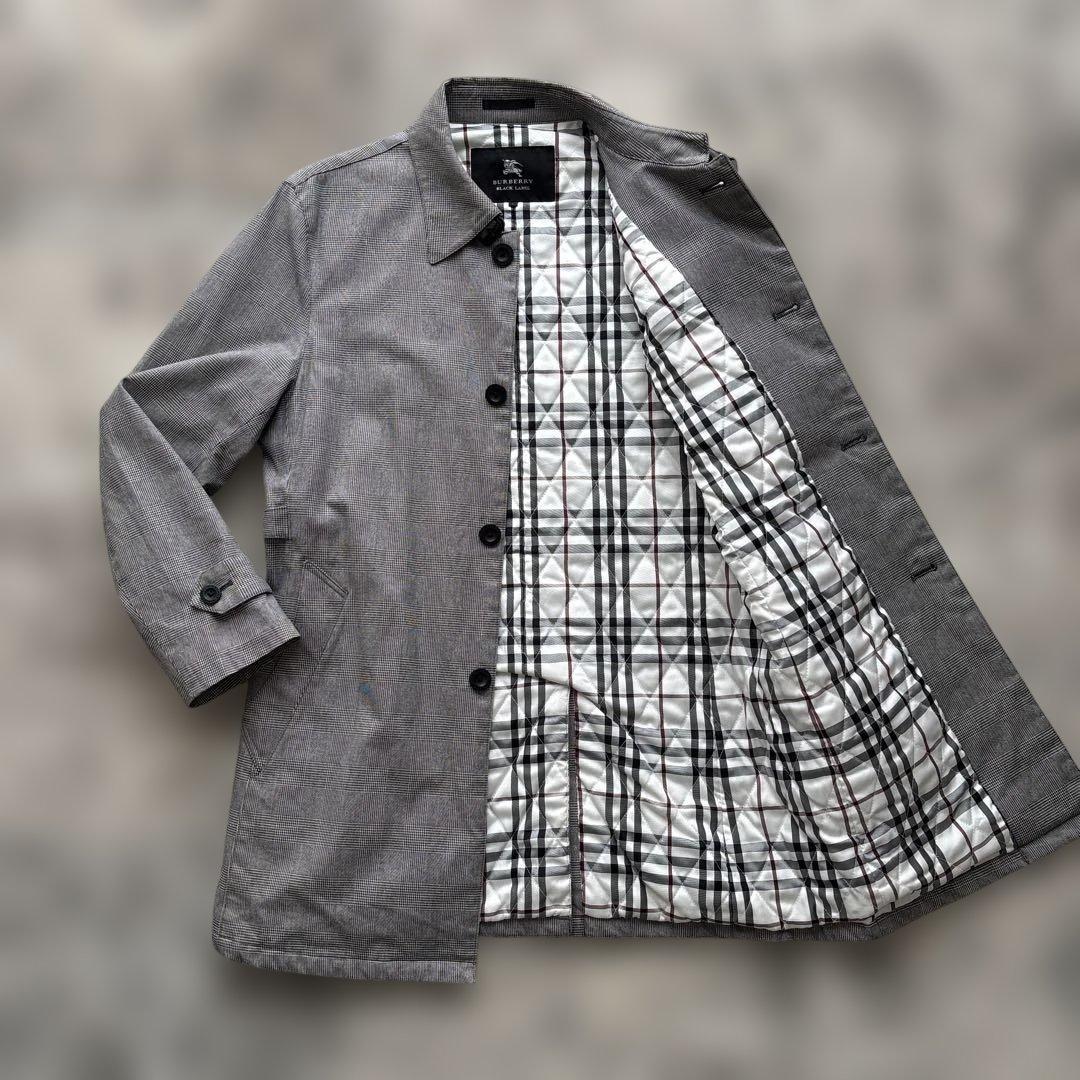 バーバリー　ブラックレーベル　メンズLサイズ　ステンカラーコート　グレンチェック 1411-51A0261209__A_1000x.jpg?v