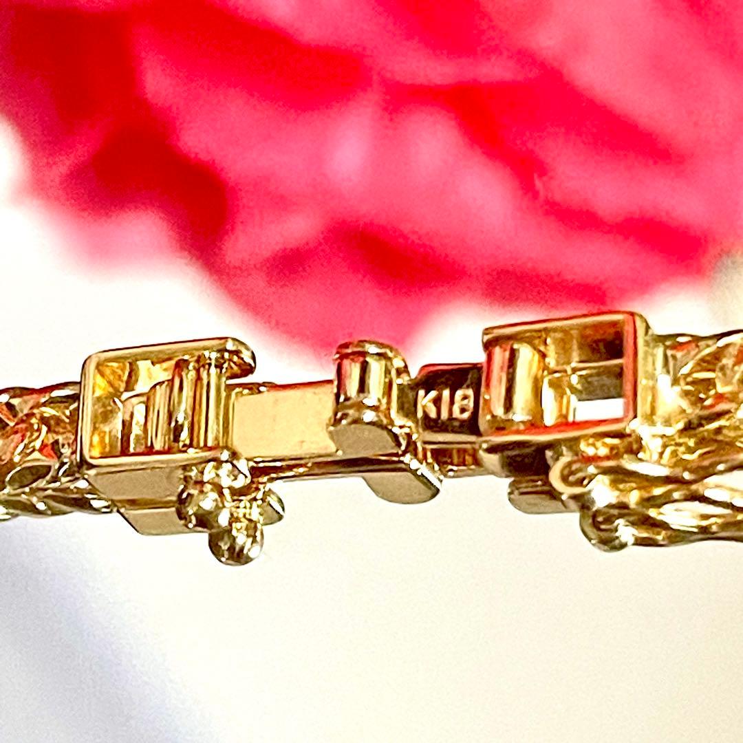 【クラフト】6面W スターカット 喜平 ネックレス K18 20.3g