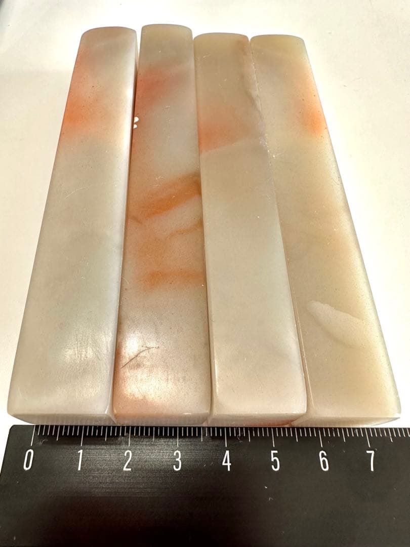 【梅蘭竹菊】 四君子　美品　ラオス 老挝 水凍　印材 落款 遊印 雅号4点セット