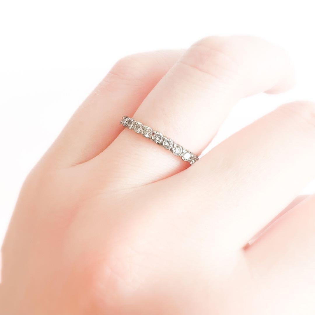 最終お値下げ pt900 0.3ct ダイヤモンドエタニティ　　ハーフエタニティ