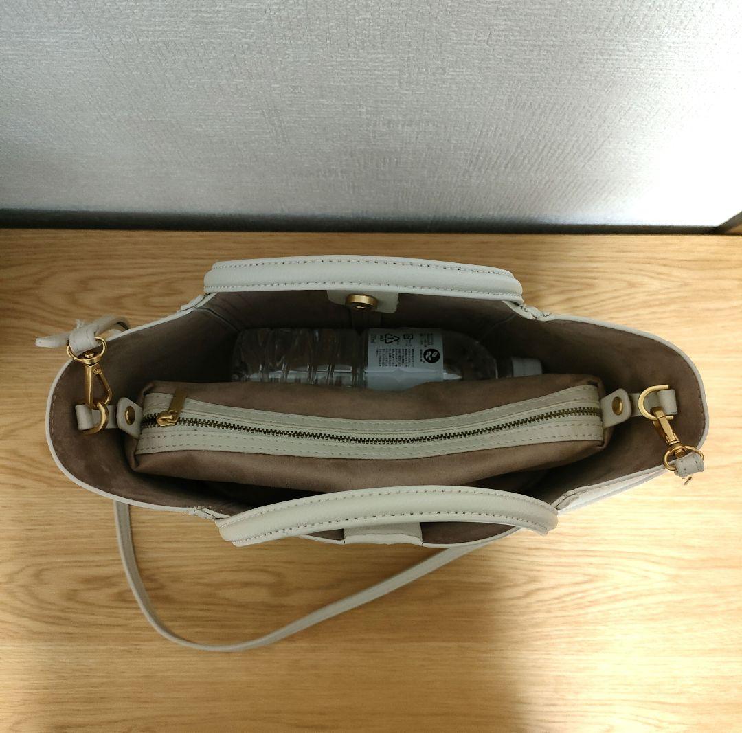 ZARA ザラ ステッチミニシティバッグ エクリュ ショルダーバッグ