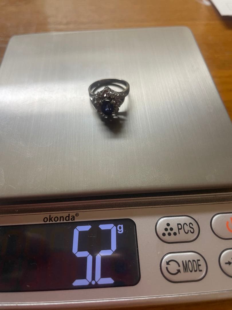 のりくんプラチナPT900サファイアリング1.03ct 5.2g