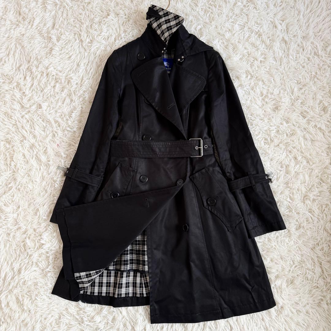 美品 バーバリーブルーレーベル トレンチコート ノバチェック ライナー