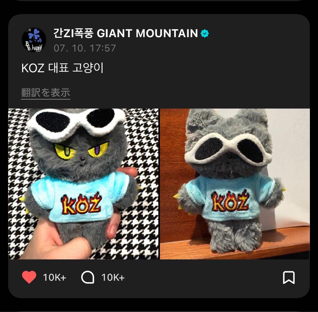 ZICO PLUSH KEYRING ぬいぐるみ キーリング KOZ - メルカリ