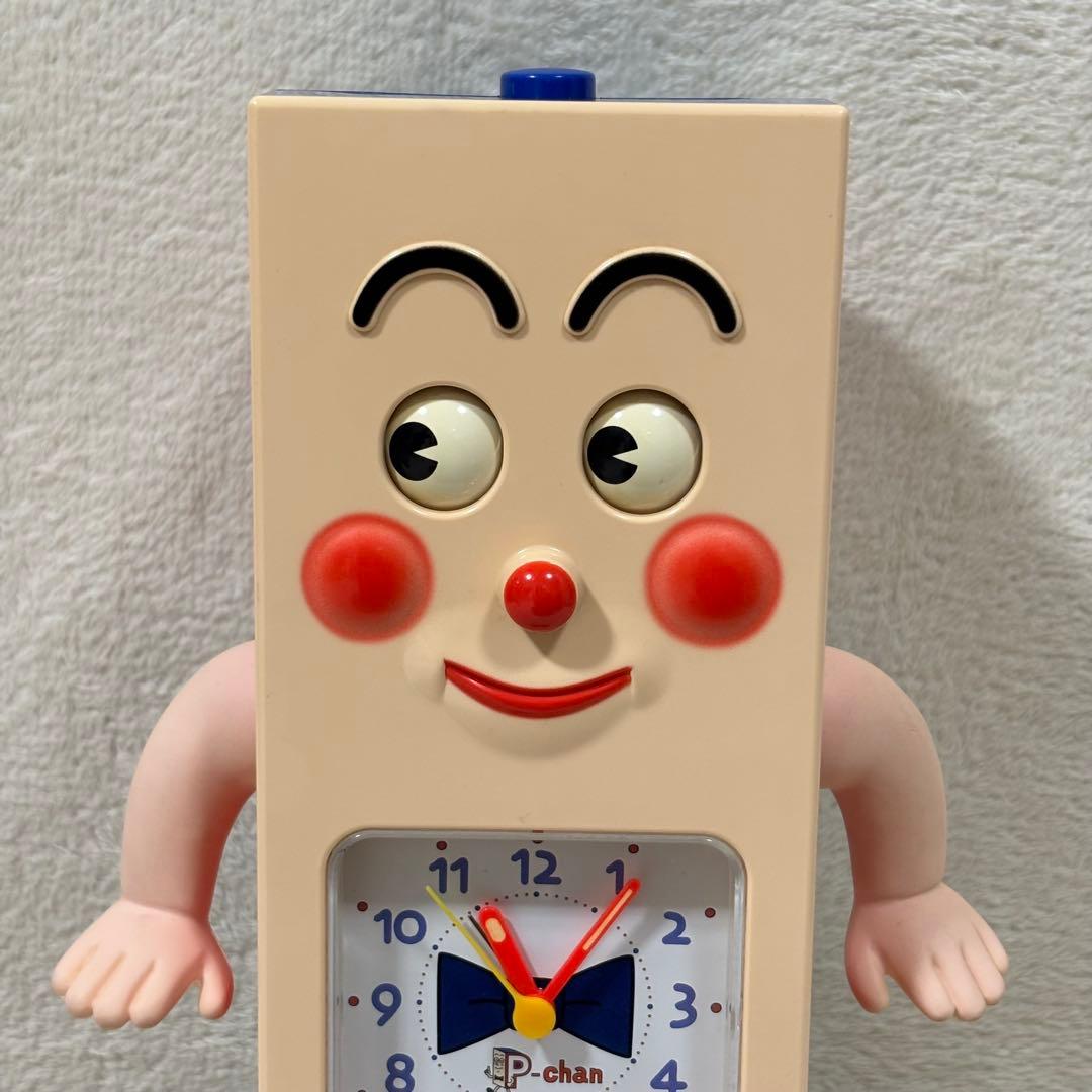 【動確済】リズム時計工業 ポンキッキーズ P-chan Pちゃん 目覚まし時計