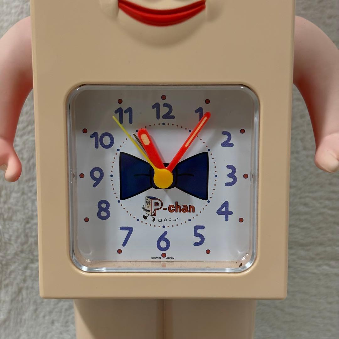 【動確済】リズム時計工業 ポンキッキーズ P-chan Pちゃん 目覚まし時計