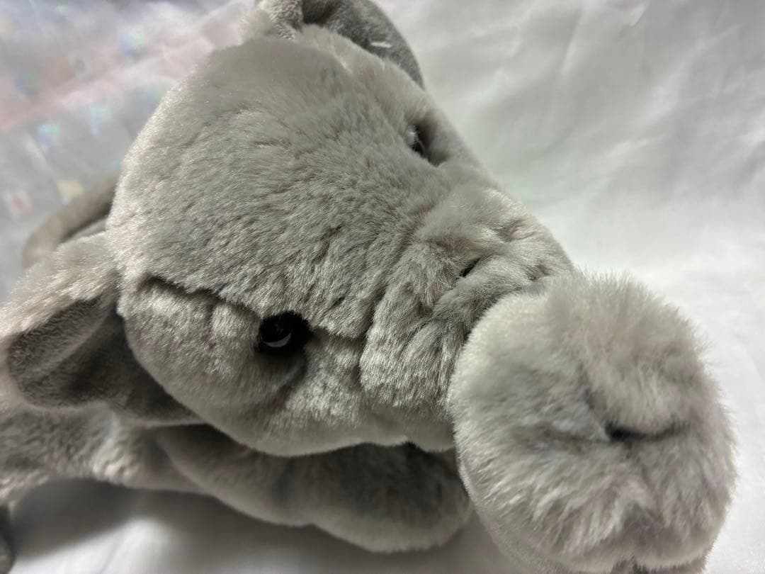 稀少　KORIMCO グレーの象のぬいぐるみ パペット　指人形　ビンテージ物