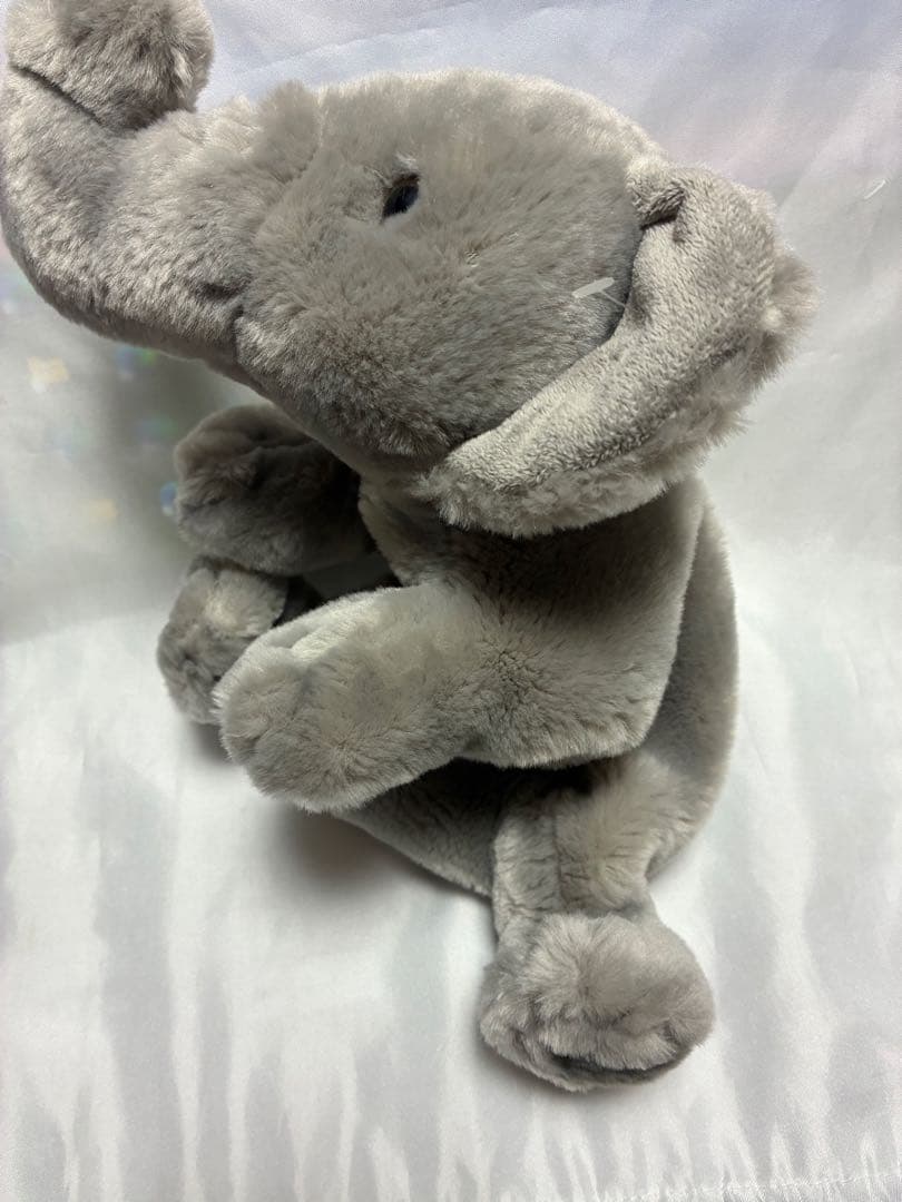 稀少　KORIMCO グレーの象のぬいぐるみ パペット　指人形　ビンテージ物