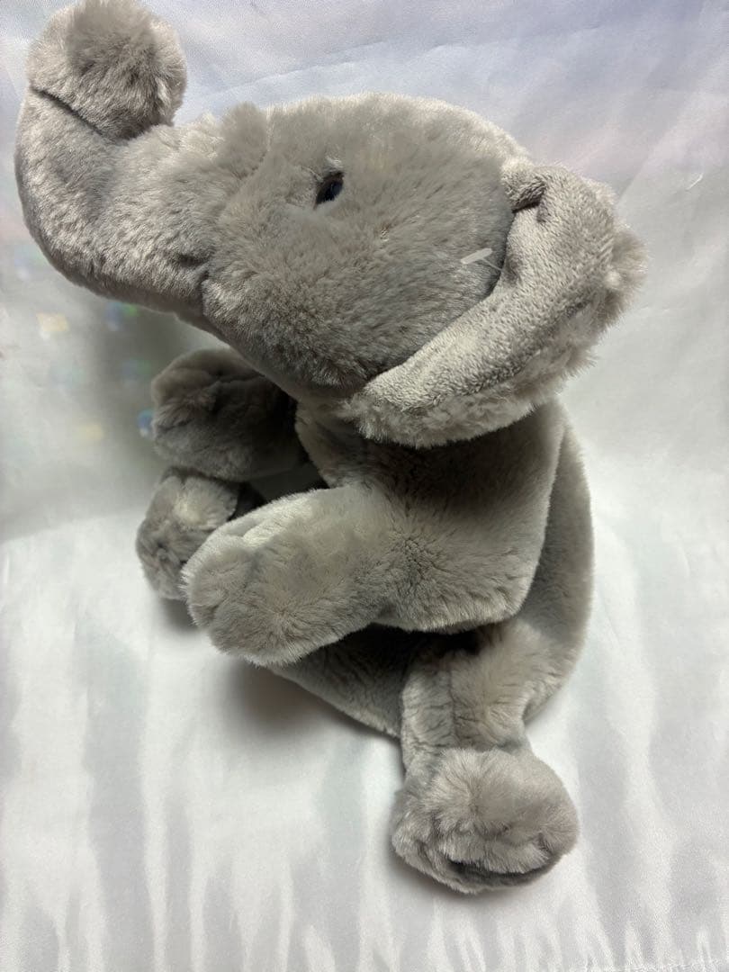 稀少　KORIMCO グレーの象のぬいぐるみ パペット　指人形　ビンテージ物